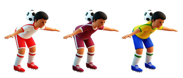 istock 3d Football player doing freestyle trick 1438944069
