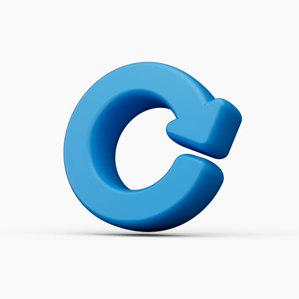 istock Blue refresh circle arrows icon Update symbol 3d illustration 1438944489
