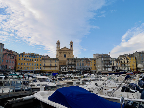 Harbor in the old town of Bastia.