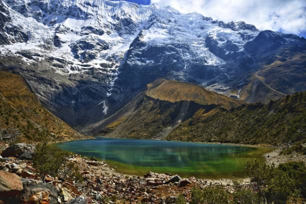 istock Landscape shot from Humantay Lake near Cusco, Peru 1438955813