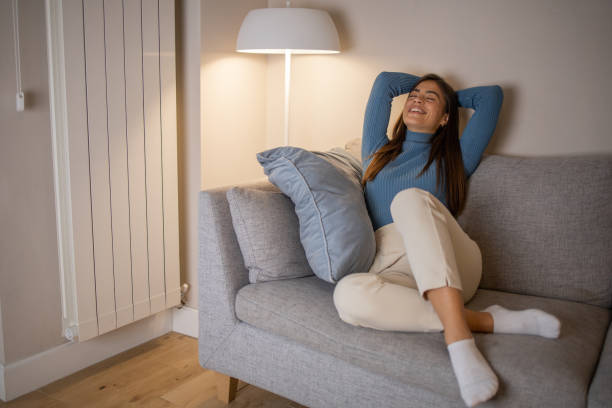 istock Beautiful woman relaxing 1438959410