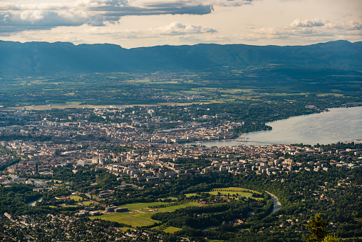 Geneva view from Saleve without the Jet d'eau