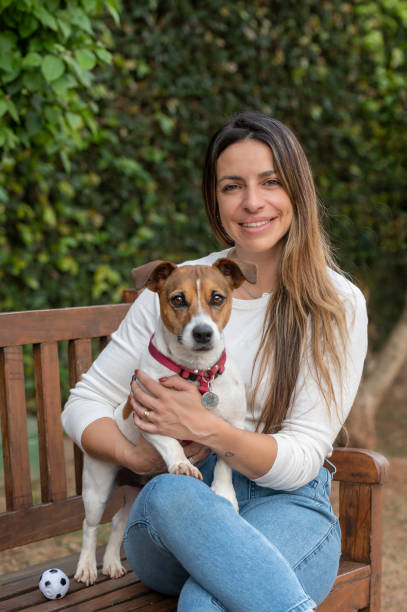 istock Woman and Jack Russell dog 1438963786