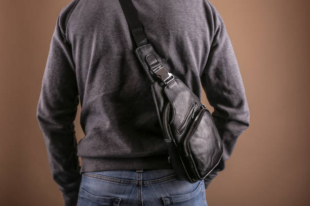 istock men leather sling bag is on person 1438966165