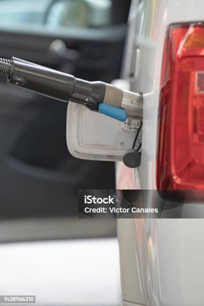 Fuel Up The Natural Gas Vehicle At The Station Price Increase Concept Stock Photo - Download Image Now