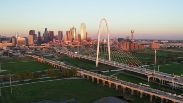 Bridge and Downtown Dallas, TX
