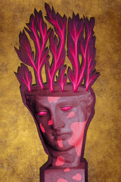 Head sculpture Non-Fungible Token Concept Concept of Head sculpture Non-Fungible Token Concept non gender figure stock illustrations