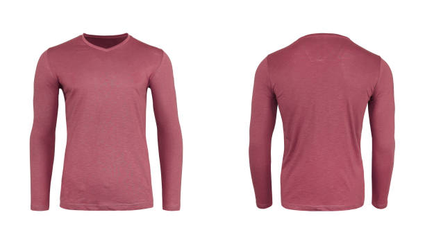 istock Men's v neck full sleeves t-shirt 1438978018