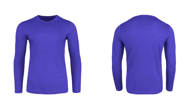 istock Men's v neck full sleeves t-shirt 1438978034
