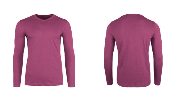 istock Men's v neck full sleeves t-shirt 1438978098