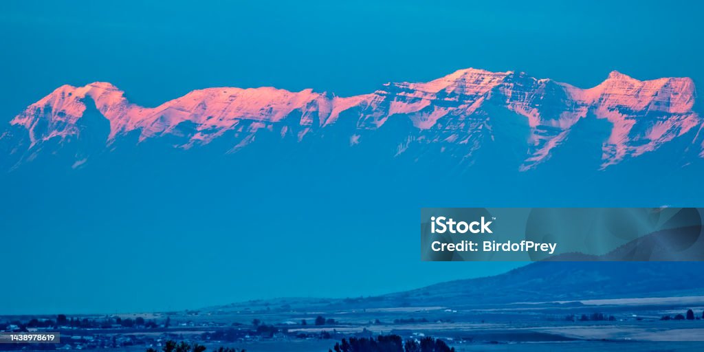 The Peaks of Mount Timpanogos Mountain Peaks shot from a distance making it look like the mountain peaks are floating. Utah Stock Photo