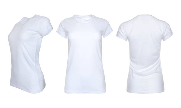 istock Images of a lady's basic t-shirt 1438987984