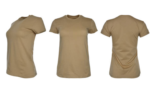 istock Images of a lady's basic t-shirt 1438987995