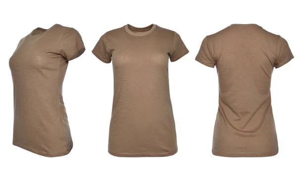 istock Images of a lady's basic t-shirt 1438987997