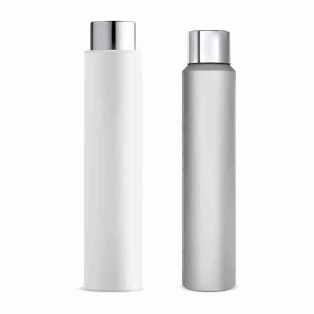 istock Cylinder cosmetic bottle. Plastic tubular bottle mockup 1438990027