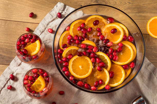 istock Boozy Refreshing Cranberry Christmas Punch 1438991724