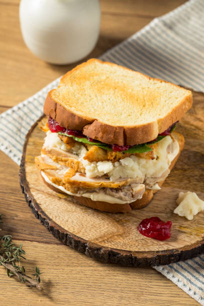 istock Homemade Thanksgiving Leftover Turkey Sandwich 1438991921