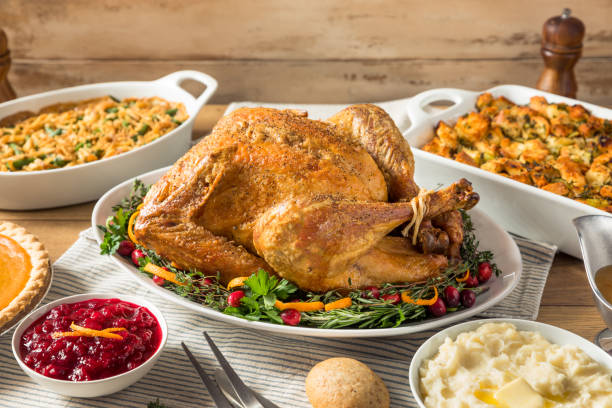 istock Homemade Roasted Turkey for Thanksgiving 1438993156