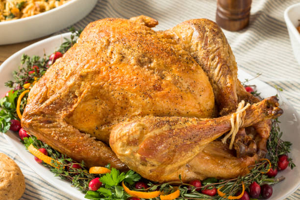 istock Homemade Roasted Turkey for Thanksgiving 1438993235
