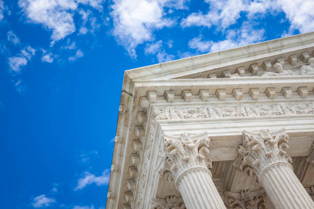 budynek sądu najwyższego usa - us supreme court corinthian column classical greek zdjęcia i obrazy z banku zdjęć