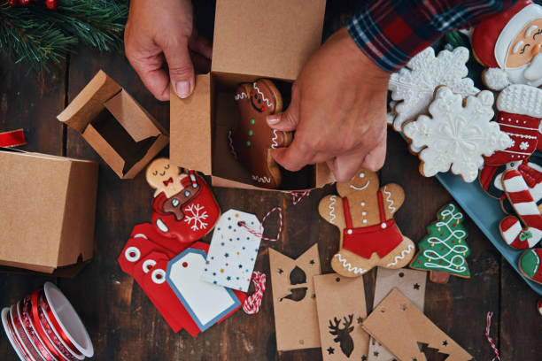 istock Decorated Christmas Cookies for Christmas Present 1439006240