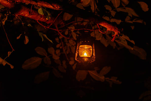 istock Kerosene lamp during the night. 1439012762