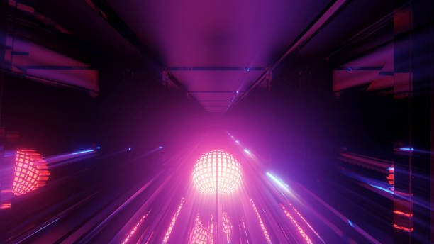 istock A cool  round-shaped futuristic sci-fi techno lights - perfect for futuristic backgrounds 1439015009