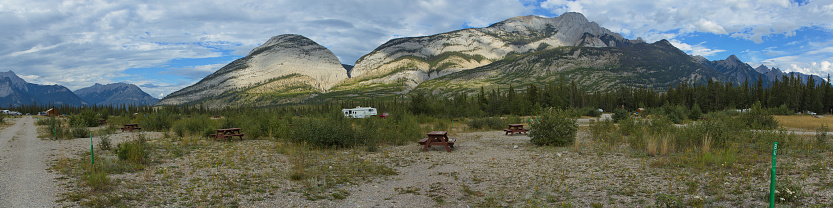 Overflow campground at Jasper in Jasper National Park,Alberta,Canada,North America