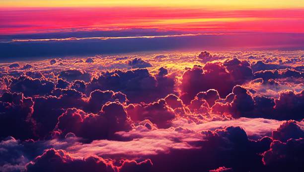 istock View over the clouds from an airplane 1439023386