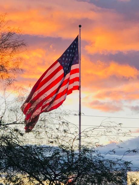 istock American Flag and Arizona Sunset 1439035833