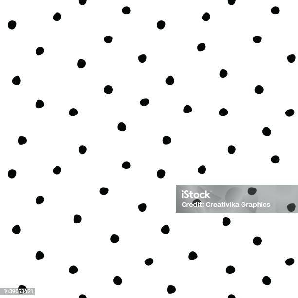 Even Spots Pattern Hand Drawn Uneven Specks Spots Blobs Seamless Pattern Chaotic Stains ...