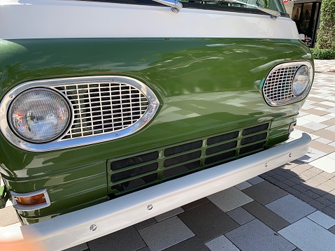 A Green & White Vintage Van in West Palm Beach, Florida