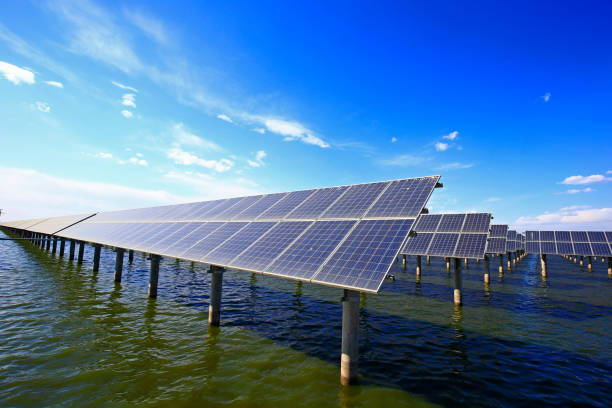 istock Solar panels on the water 1439072516