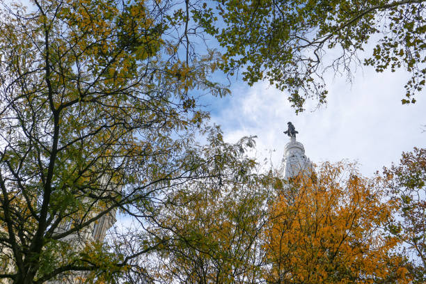 Colourful autumn in center city Philadelphia