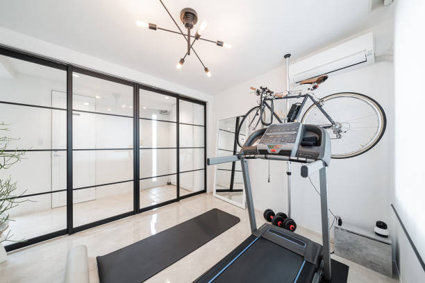 istock home workout room with modern style design 1439075914