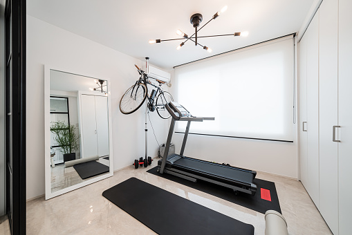 home workout room with modern style design