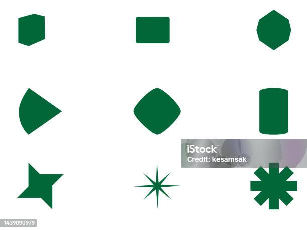 Shape Display Vector Shape Frame And Label Set Vector Illustration Stock Illustration ...