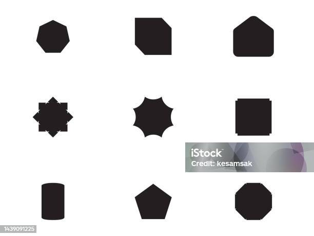 Shape Rrame Lable Shape Frame And Label Set Vector Illustration Stock Illustration ...