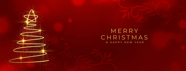 istock merry christmas festival banner with golden sparkling tree 1439102455