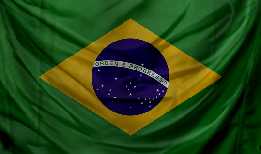 Brazil flag waving