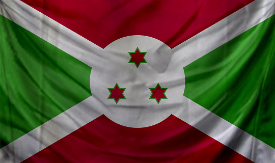 Burundi flag waving Background for patriotic and national design