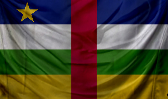 Central African Republic flag waving Background for patriotic and national design