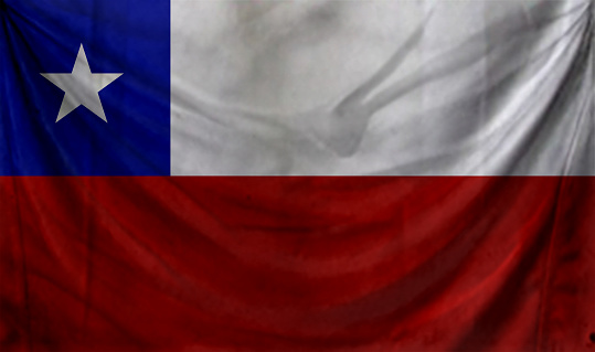 Chile flag waving Background for patriotic and national design