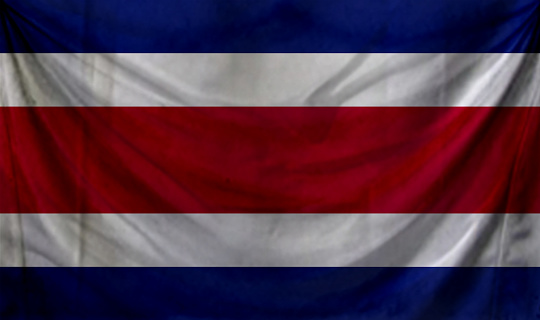 Costa Rica flag waving Background for patriotic and national design