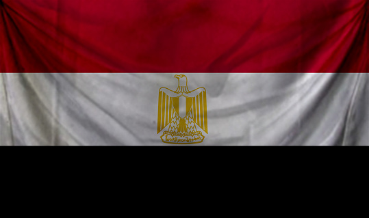 Egypt flag waving Background for patriotic and national design