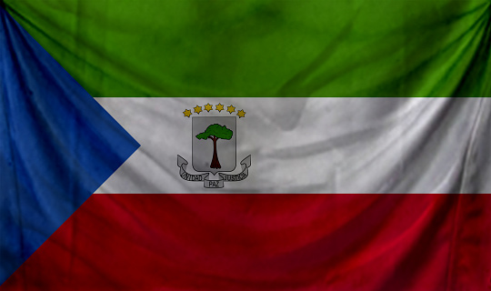 Equatorial Guinea flag waving Background for patriotic and national design