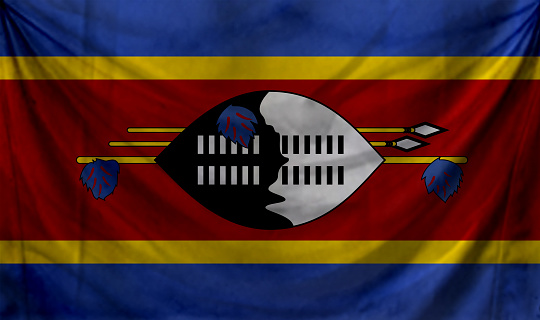 Eswatini Swaziland flag waving Background for patriotic and national design