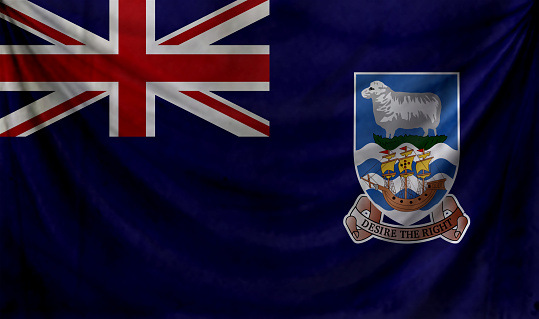 Falkland Islands flag waving Background for patriotic and national design