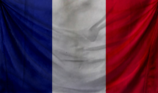 France flag waving Background for patriotic and national design