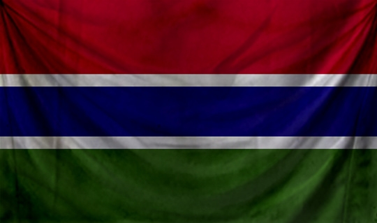 Gambia flag waving Background for patriotic and national design